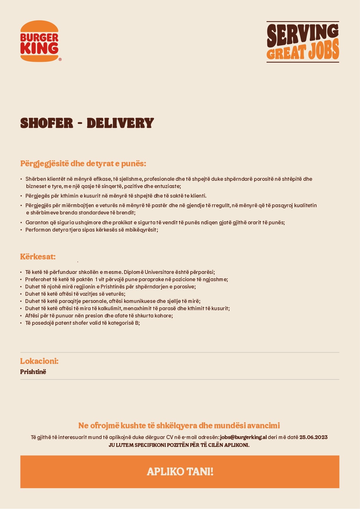 Shofer-Delivery